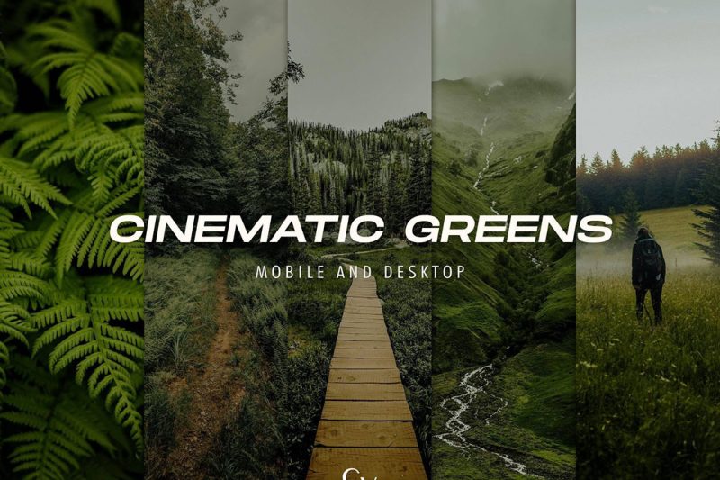10款电影感绿色调风景摄影照片调色LR预设 LR CVR Presets – 10 Cinematic Greens Lightroom Presets