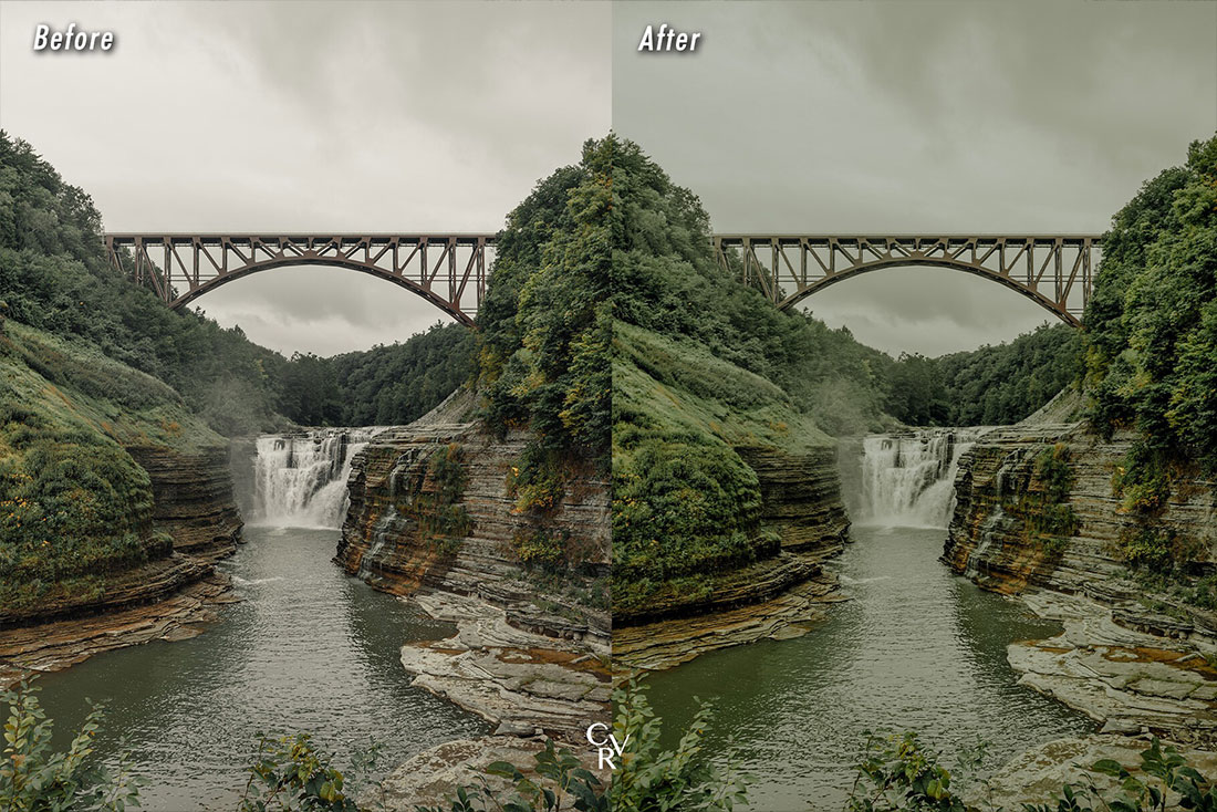10款电影感绿色调风景摄影照片调色LR预设 LR CVR Presets – 10 Cinematic Greens Lightroom Presets