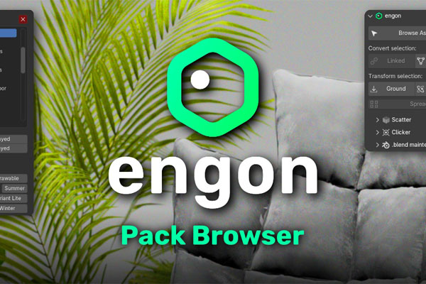 Blender免费Engon开源资产浏览管理插件 Engon v1.9.1