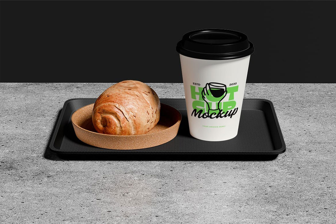 4款咖啡饮料杯子设计展示效果PSD样机素材 Cup Mockup