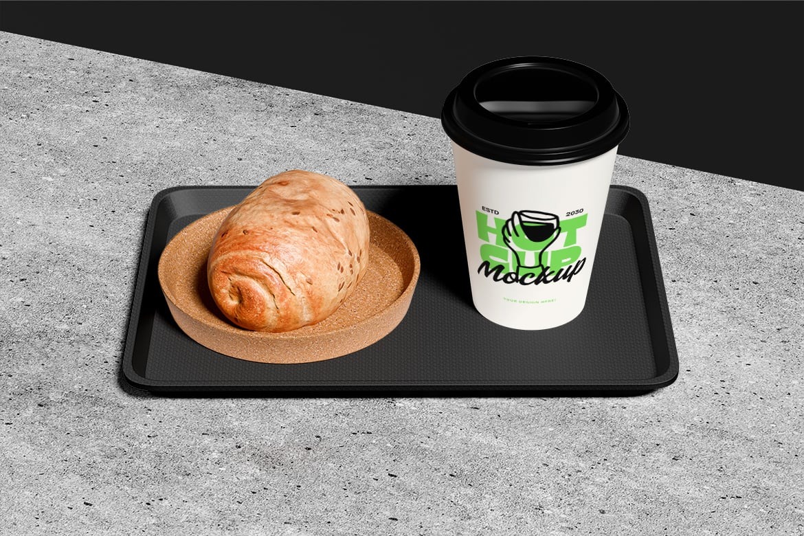 4款咖啡饮料杯子设计展示效果PSD样机素材 Cup Mockup