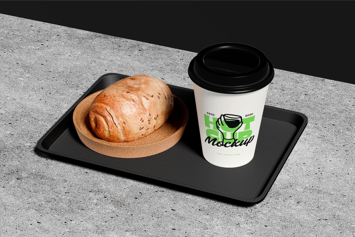 4款咖啡饮料杯子设计展示效果PSD样机素材 Cup Mockup