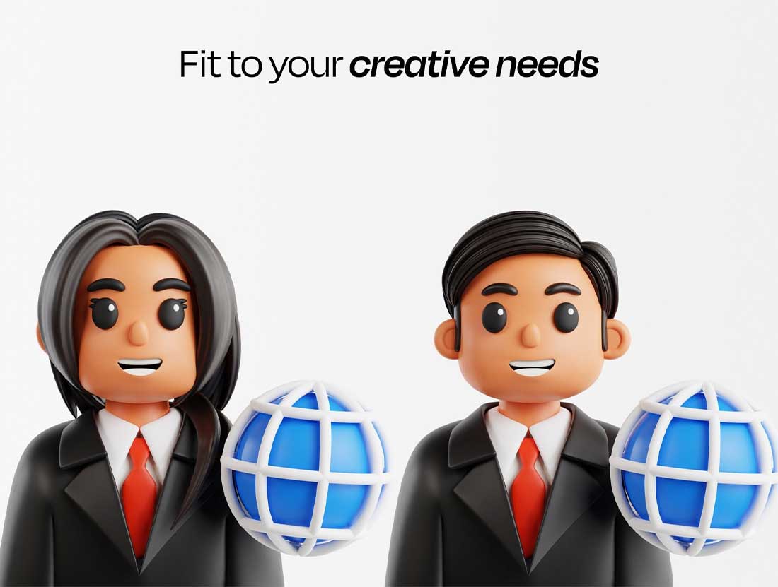 25个精美的远程办公主题图标3D模型素材(Blender,FBX,OBJ,PNG) Remote Work 3D Icon Pack