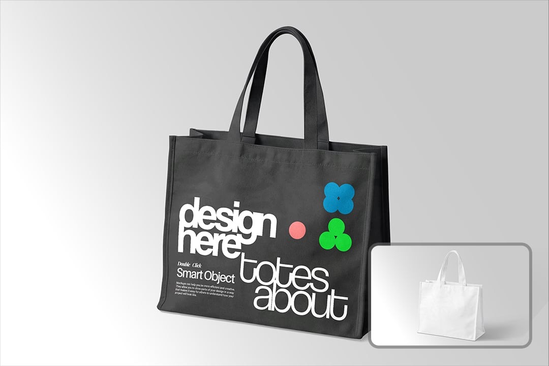 3个高质量的帆布手提袋设计展示样机PSD素材 Totebag Mockups
