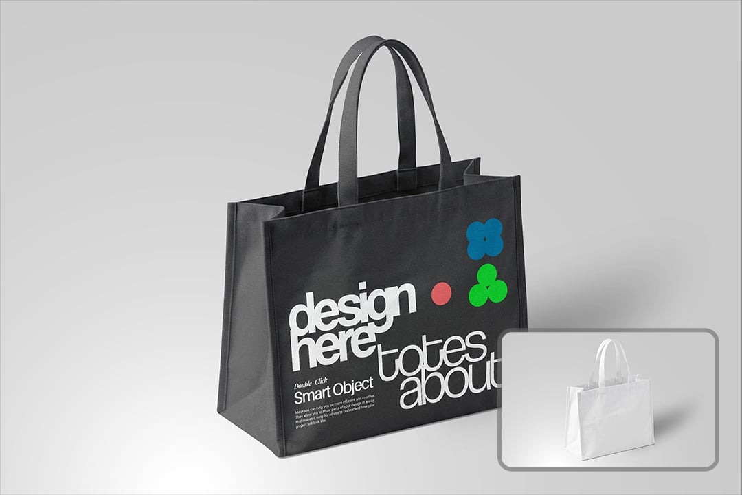 3个高质量的帆布手提袋设计展示样机PSD素材 Totebag Mockups