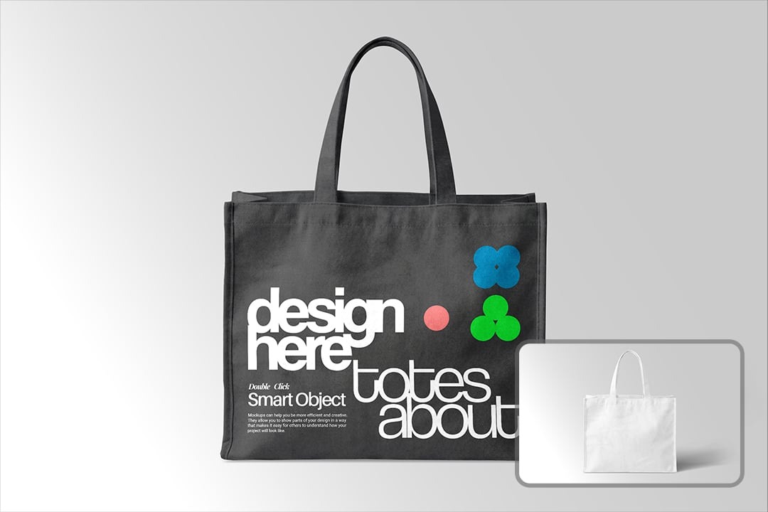 3个高质量的帆布手提袋设计展示样机PSD素材 Totebag Mockups