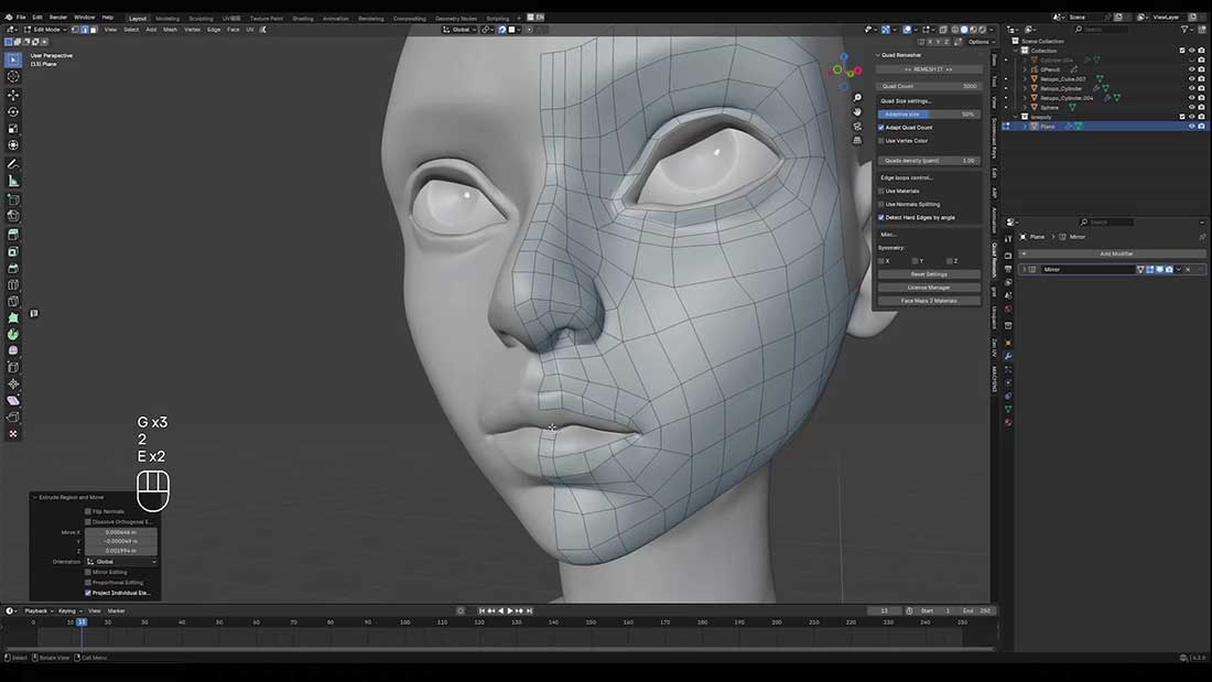 Blender冰雪少女角色建模雕刻完整全流程教程 Blender Tutorial: Ice Girl Full Character Guide-Only In Blender