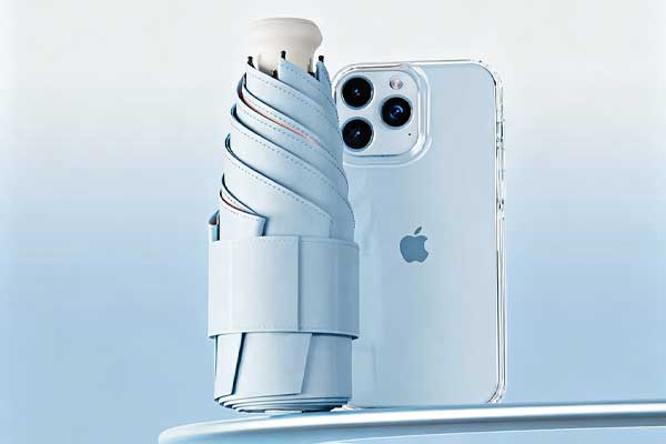 C4D伸缩折叠雨伞手机模型RS渲染工程雨伞iPhone手机C4D模型下载