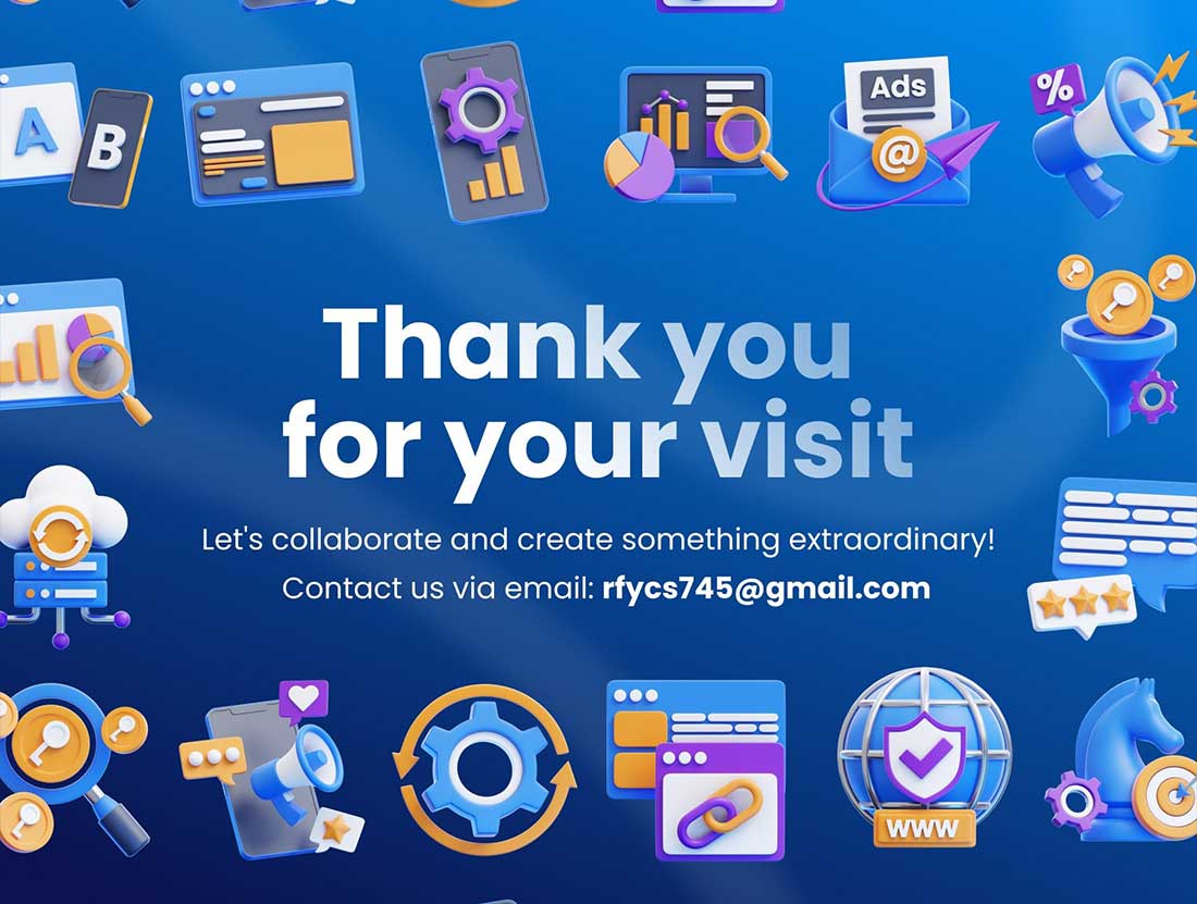 SEO营销主题3D图标模型素材下载(Blender,FBX,PNG) SEO & Marketing 3D Icon Set