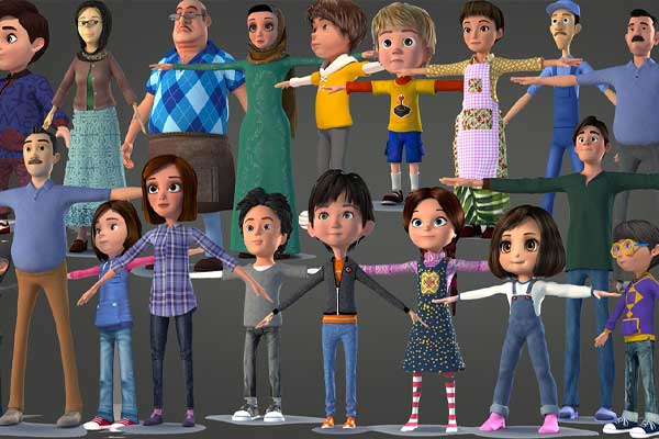 21款高品质卡通人物角色3D绑定模型素材合集 21 Rigged Character