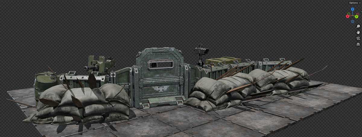 Blender战锤40K星际战士2游戏级道具载具与武器3D模型资源合集 WH40K SM2 - Assets Browser