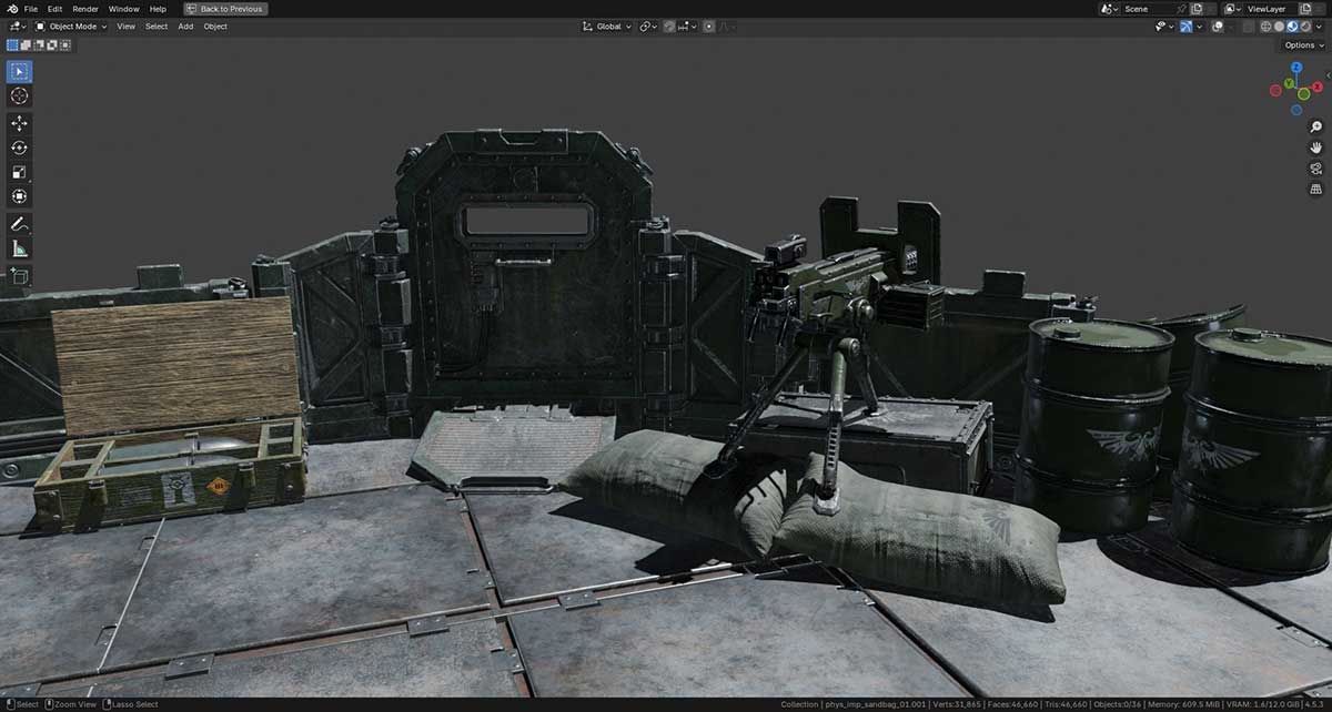 Blender战锤40K星际战士2游戏级道具载具与武器3D模型资源合集 WH40K SM2 - Assets Browser