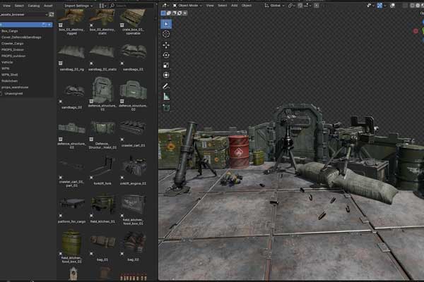 Blender战锤40K星际战士2游戏级道具载具与武器3D模型资源合集 WH40K SM2 – Assets Browser