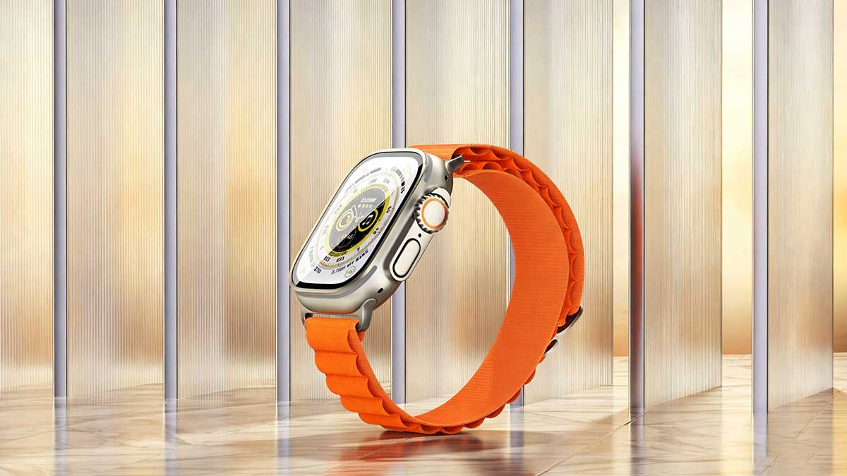 Apple Watch Ultra产品OC渲染工程智能手表C4D模型下载