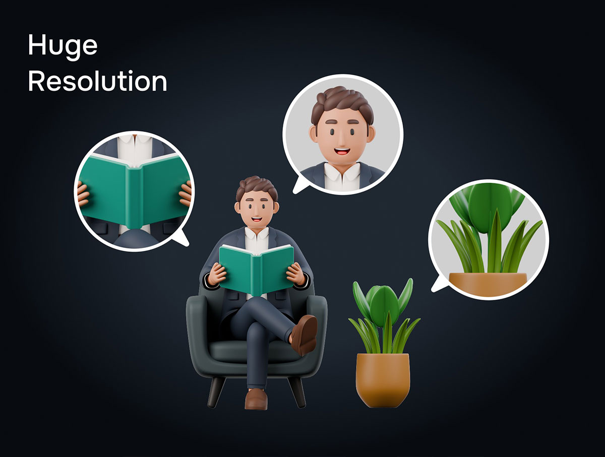 35个Blender高品质卡通全骨骼绑定商务男士3D角色模型素材 Business Man 3D Character Pack