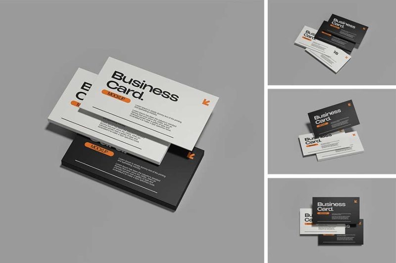 4款专业名片卡片展示效果PSD样机素材 Business Card Mockup 003