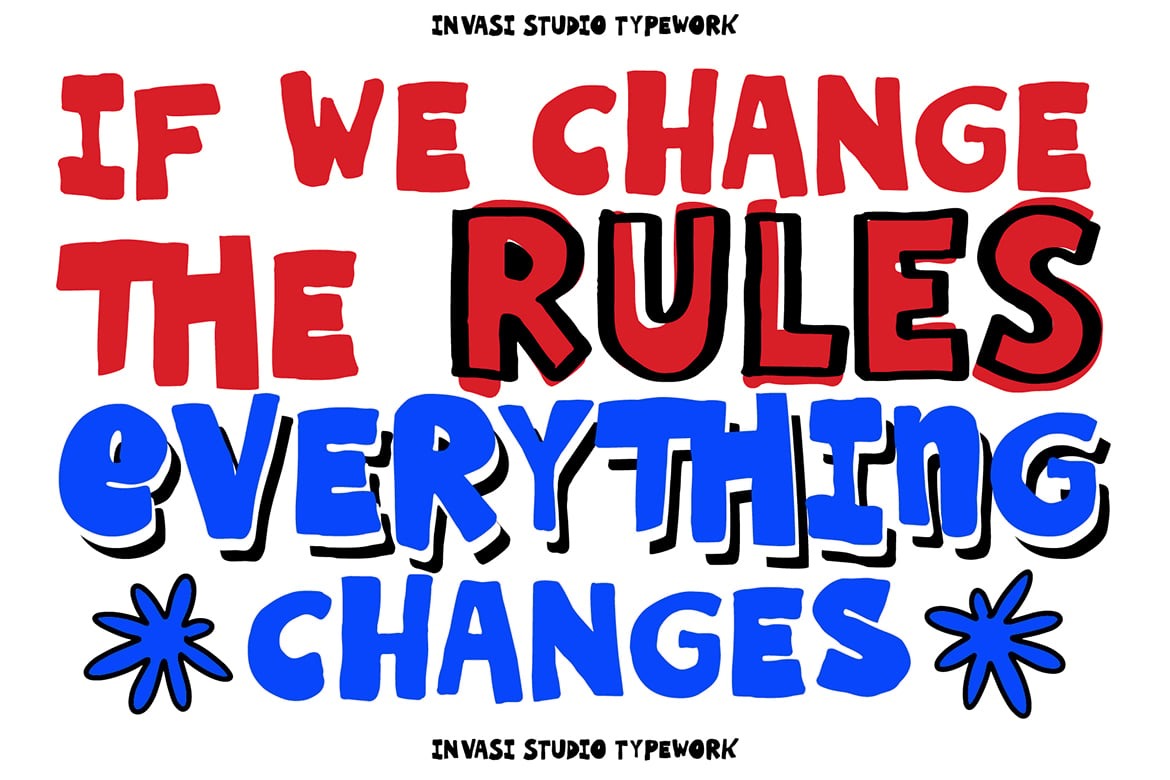 动漫卡通手绘英文字体素材安装包 Imaginice – Raw Playful Family Font
