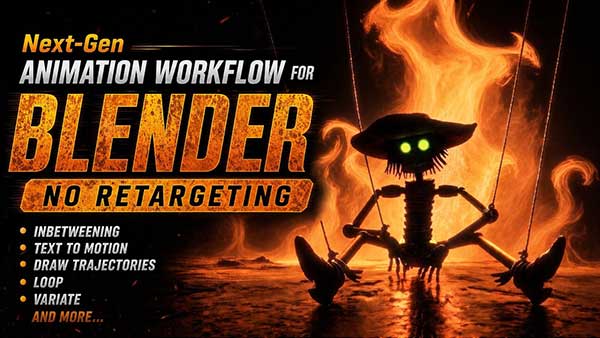 Blender智能AI角色动画生成工具插件 Blaze Puppeteer v1.3.0