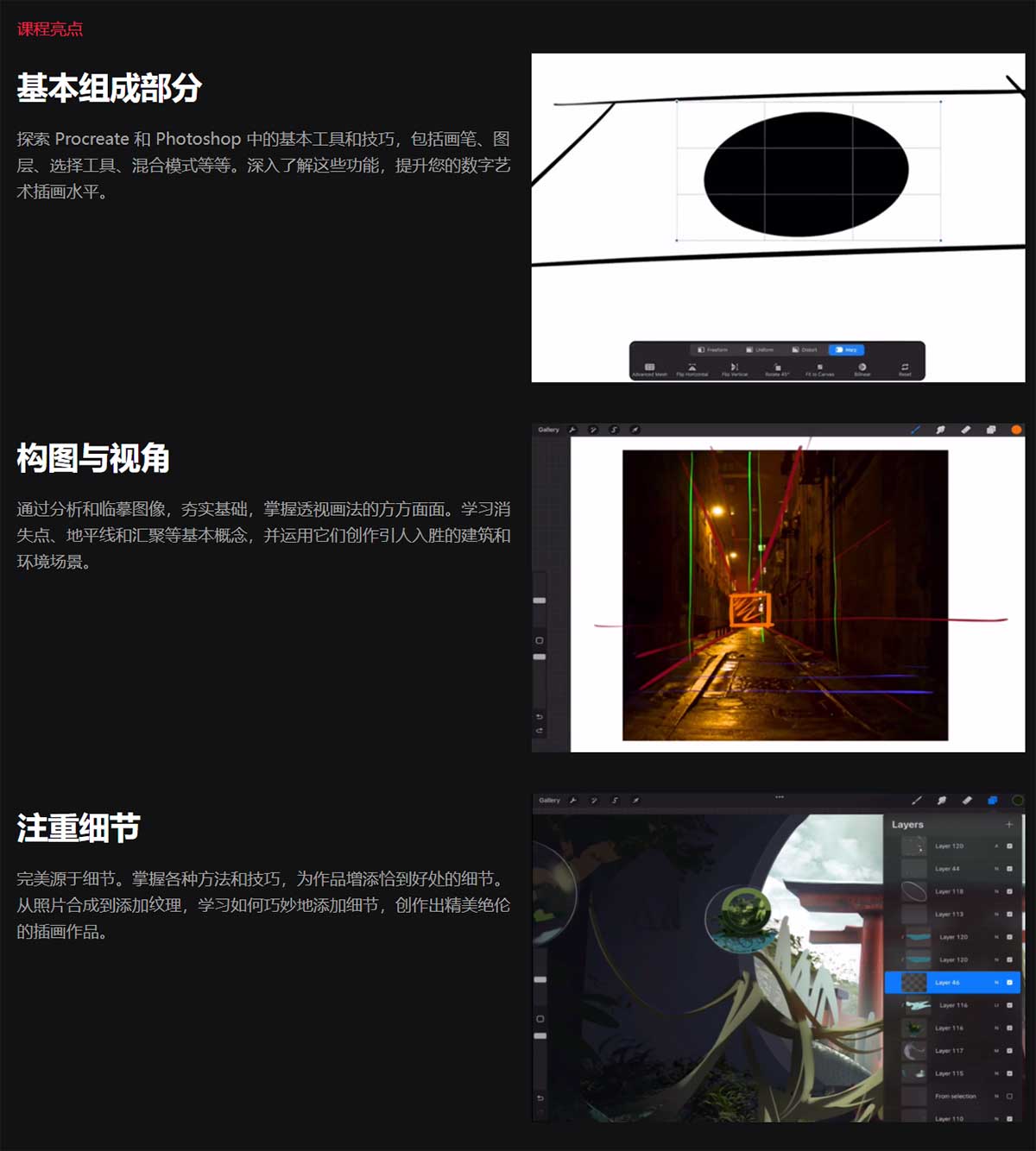 PS+Procreate动漫风格照片拼贴插画绘画调色创作全流程教程(中英文字幕)