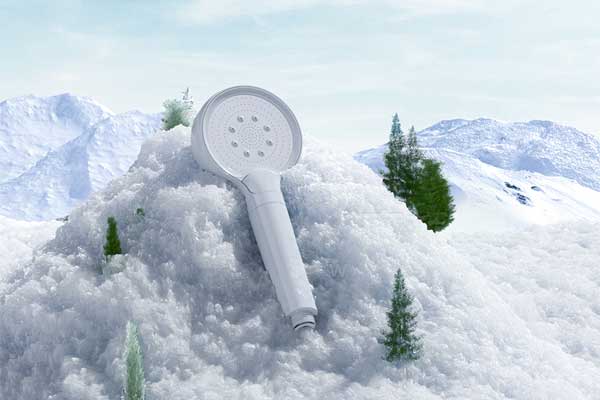 C4D雪地花洒产品场景OC渲染工程雪地场景3D模型下载