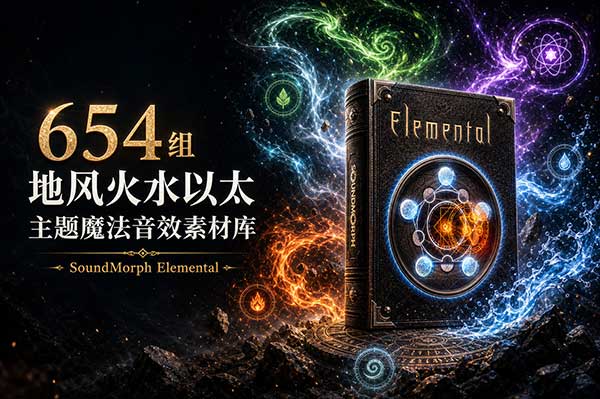 654组地风火水以太主题魔法音效素材库 SoundMorph Elemental