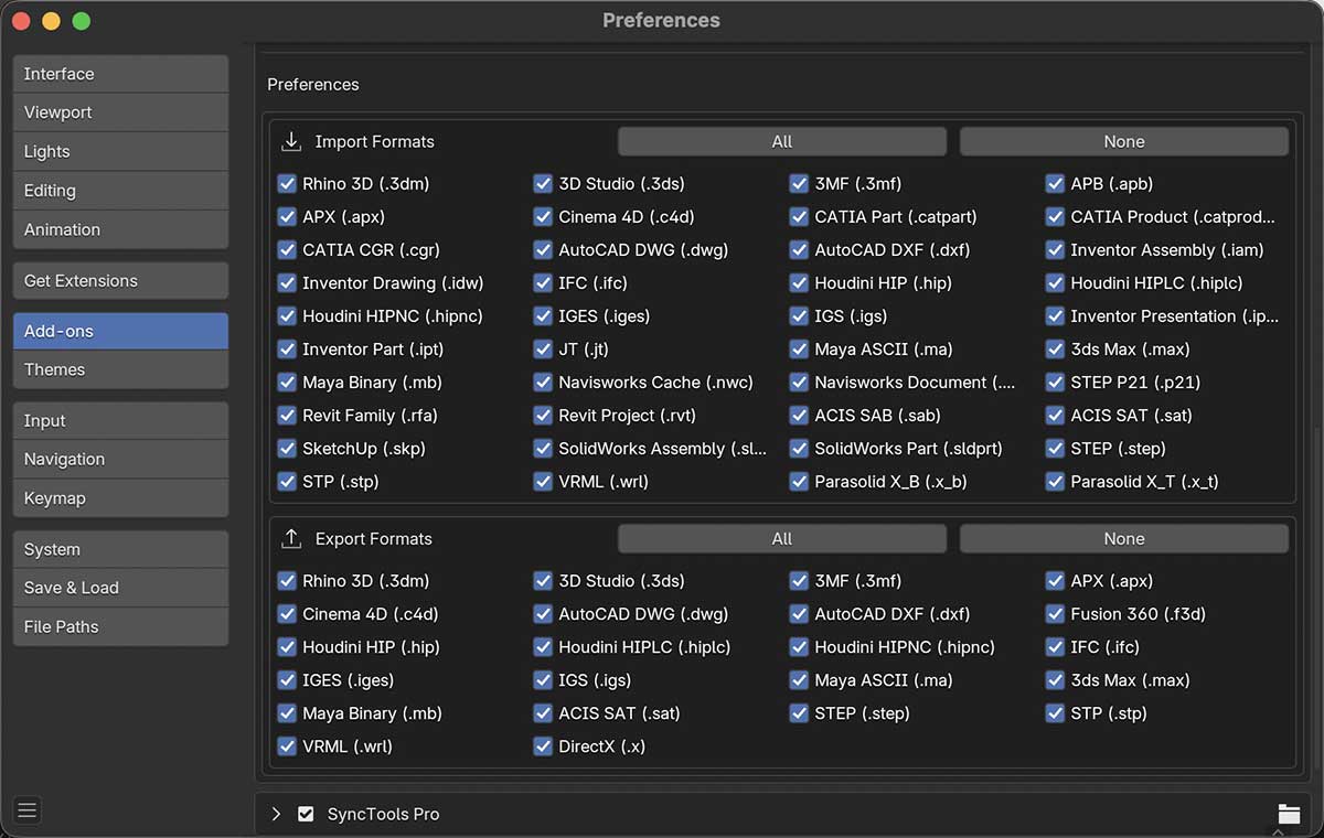Blender模型文件多格式文件导入导出桥接插件 Super3D Extra Format Bridge V0.3.5