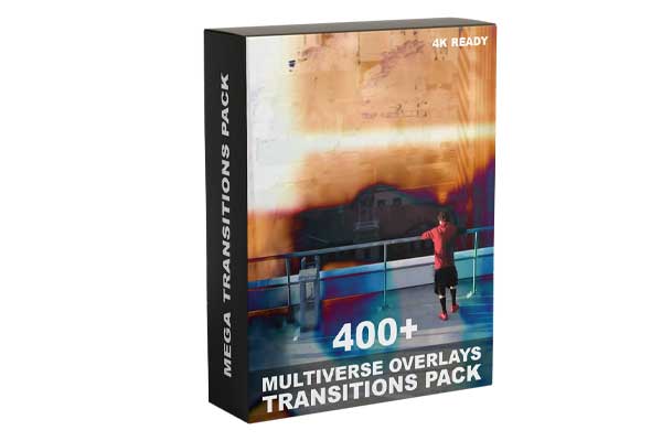 400+款多元宇宙视频故障胶片颗粒转场过渡叠加视频素材 400+ Multiverse Overlays Transitions Pack
