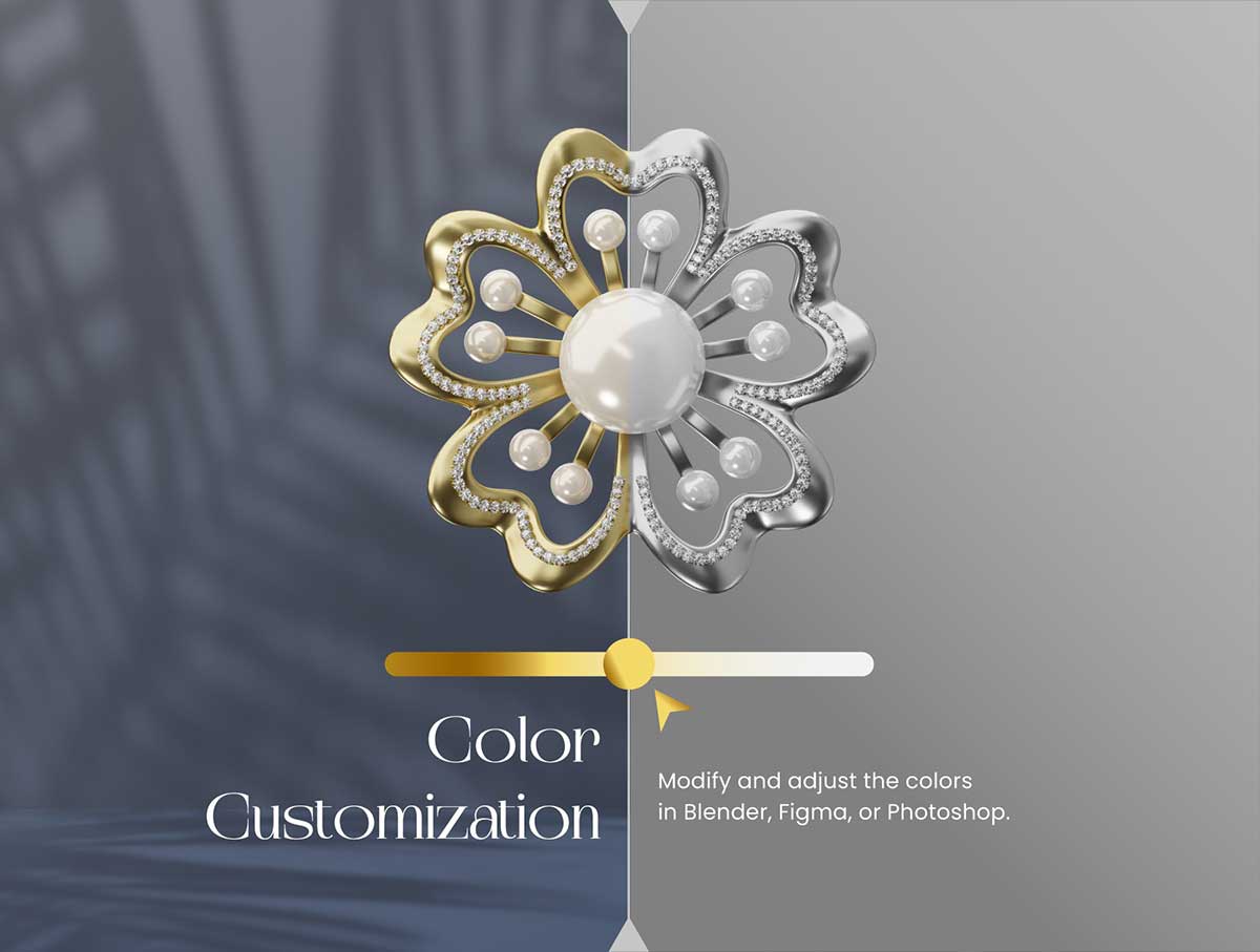 30款高质量3D珠宝模型设计素材下载(Blender,PSD,PNG,FIGMA) 3D Jewelry Icon Set