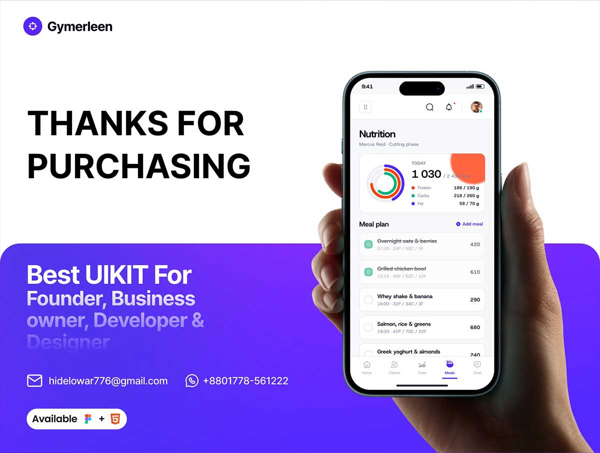 双配色健身锻炼私人教练数据统计APP界面UI套件设计素材 Fitness Tracking Mobile App UI Kit