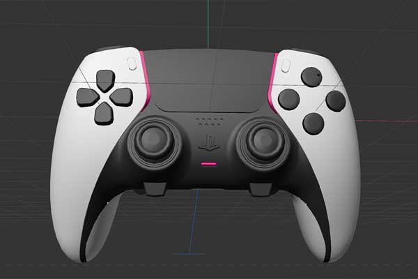 PS5精英手柄模型PS游戏机手柄3D模型(C4D,FBX)