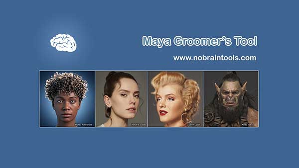 Maya角色毛发发型制作与造型工具插件 Maya Groomer’s Tool V15.06.01 For Maya 2024 – 2027