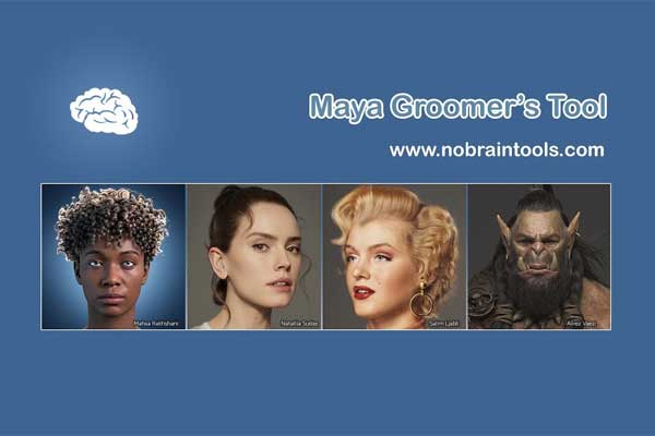 Maya角色毛发发型制作与造型工具插件 Maya Groomer’s Tool V15.06.01 For Maya 2024 – 2027
