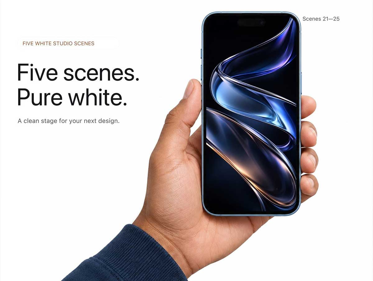 25款手持苹果iPhone 18 Pro手机UI界面样机设计素材 iPhone 18 Pro in Hand Mockups