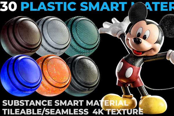 30款Substance Painter塑料材质纹理贴图素材合集 30 Plastic Material