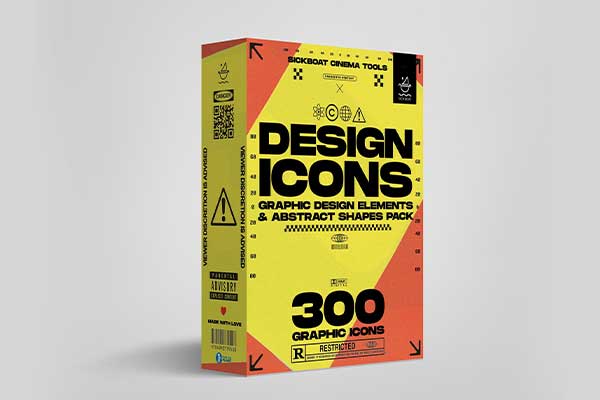 电影海报与专辑封面设计抽象图形元素PNG素材合集 Sickboat – DESIGN ICONS
