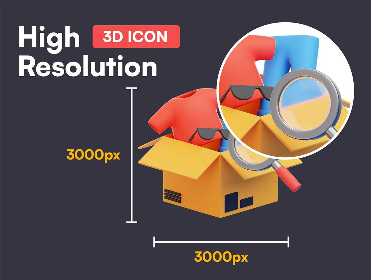 20个电子商务相关3D图标模型素材下载(Blender,FBX,OBJ,PNG) 20 E-Commerce 3D Icon Set