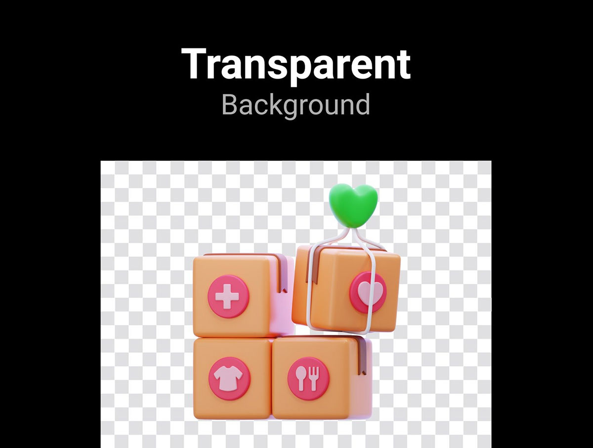 15个慈善捐赠图标3D模型素材(Blender,FBX,PNG) 15 Unique 3D Icons