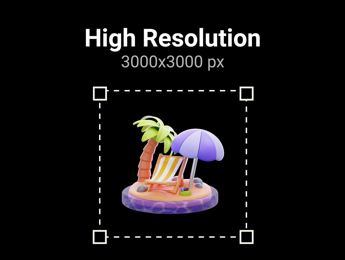 20个Blender旅游度假假日3D图标模型素材(Blender,PNG) Travel Vacation & Holiday 3D Icon Pack